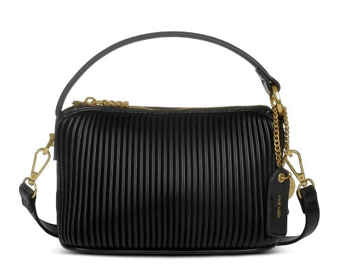 Ella Crossbody - Black Pleated