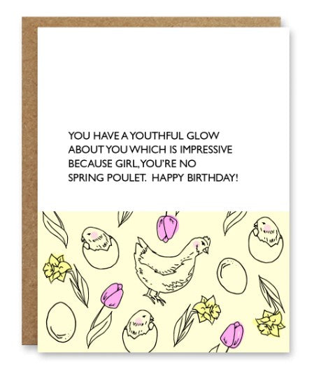 Spring Chicken Birthday - Boo To You Cards