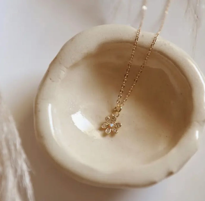 Whimsy Opal Flower Necklace - Oh So Lovely