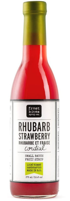 Rhubarb Strawberry Cordial - Frostbites Syrup Co. - 375ml