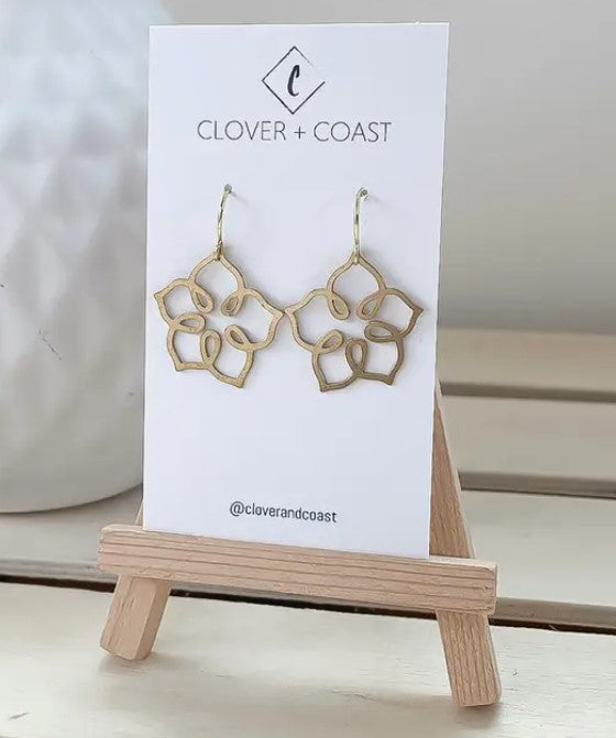 Brass Dahlia - Earrings