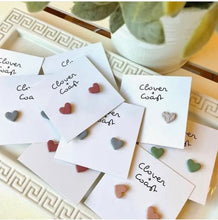 Load image into Gallery viewer, Micro Heart Clay Stud Earrings