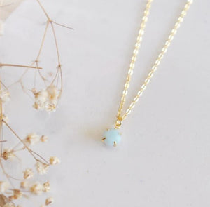 Amazonite Solitaire Necklace - Oh So Lovely