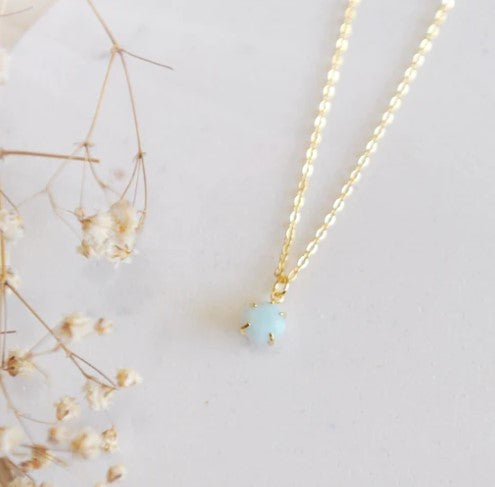 Amazonite Solitaire Necklace - Oh So Lovely