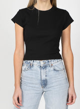 Load image into Gallery viewer, Ribbed Fitted Tee - Brunette The Label
