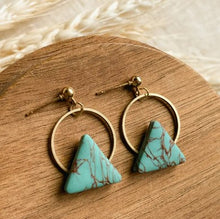 Load image into Gallery viewer, Turquoise Arrow Earrings - Agaveh Girl