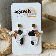Load image into Gallery viewer, Betsy Cow Earrings - Agaveh Girl