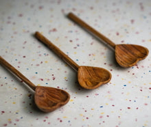 Load image into Gallery viewer, Hand-carved Heart Tea Spoon - JusTea