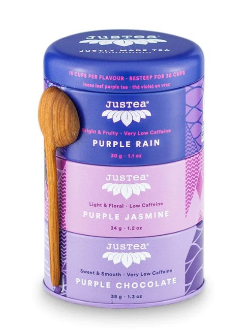 Purple Tea Trio Tin & Spoon - JusTea