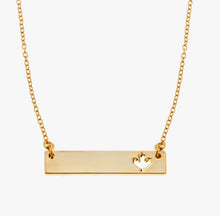 Load image into Gallery viewer, Maple Leaf Bar Necklace In Gold - Foxy Originals