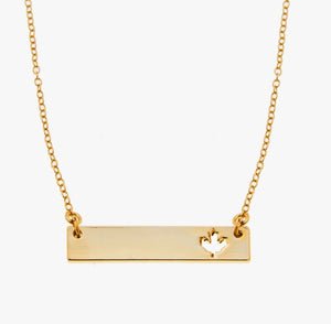 Maple Leaf Bar Necklace In Gold - Foxy Originals