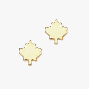 Maple Leaf Earrings In Gold - Foxy Originals