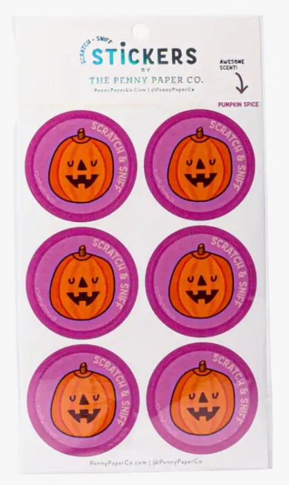 Pumpkin Spice Scented Scratch and Sniff Stickers