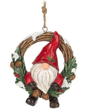 Load image into Gallery viewer, Gnome with Wreath Ornament