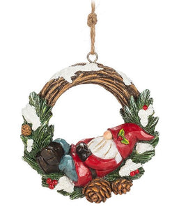 Gnome with Wreath Ornament