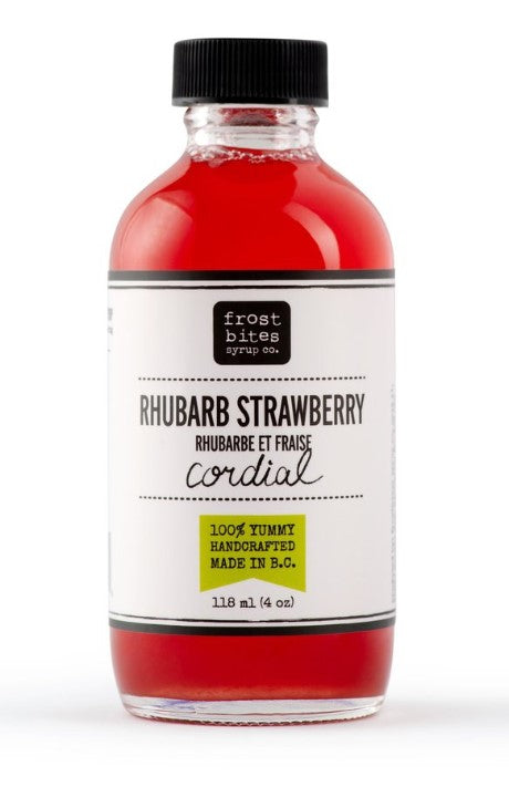 Rhubarb Strawberry Cordial - Frostbites Syrup Co. - 118ml