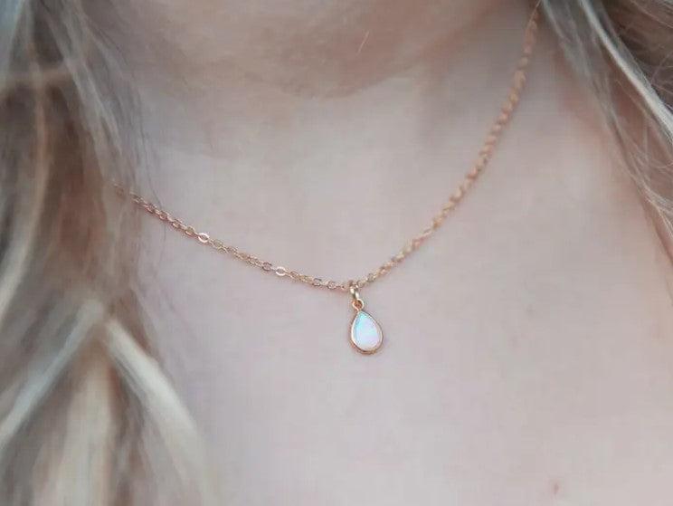 Opal Drop Necklace - Oh So Lovely