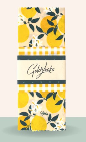 3pk Set Goldilocks Beeswax Wrap - Amalfi Lemons