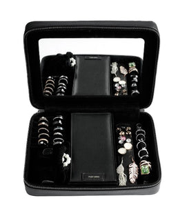 Blake Travel Jewelry Case - Large - Black (Recycled)
