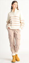 Load image into Gallery viewer, Half-Zipped Striped Sweater - Dex