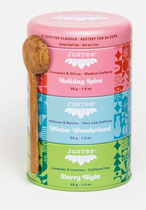 Holiday Trio Tin & Spoon - JusTea