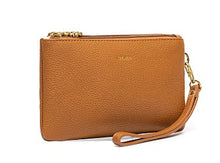 Load image into Gallery viewer, Paris Double Zip Pouch - Mustard Pebbled