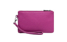 Load image into Gallery viewer, Paris Double Zip Pouch - Pink Pebbled