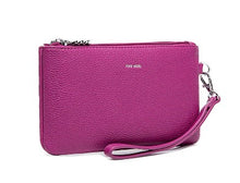 Load image into Gallery viewer, Paris Double Zip Pouch - Pink Pebbled