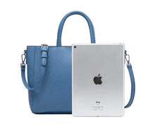 Load image into Gallery viewer, Wanda Tote - Muted Blue Pebbled