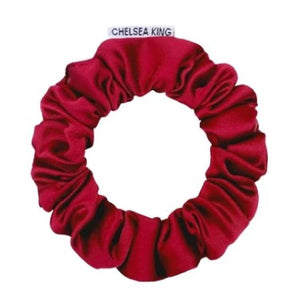 Chelsea King Thin Satin Sleep Scrunchie - Scarlet