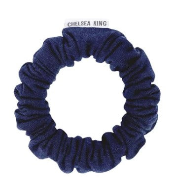 Chelsea King Thin Scrunchie - Leisure Club Marine Navy