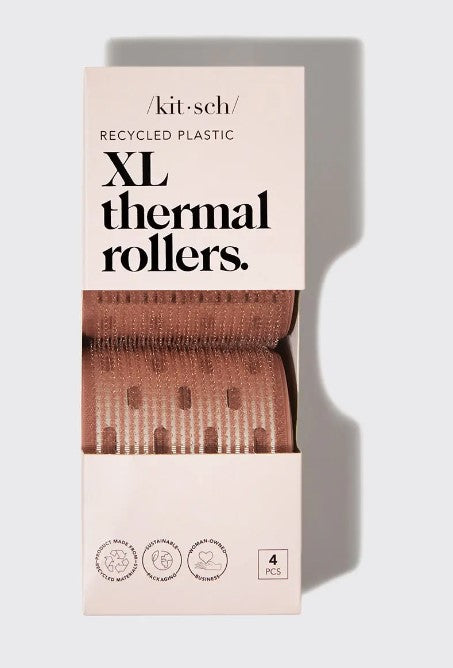 Recycled Plastic XL Thermal Hair Rollers (4 Piece Set) - Kitsch