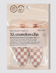 Recycled Plastic XL Creaseless Clips (2 Pieces) - Terracotta - Kitsch