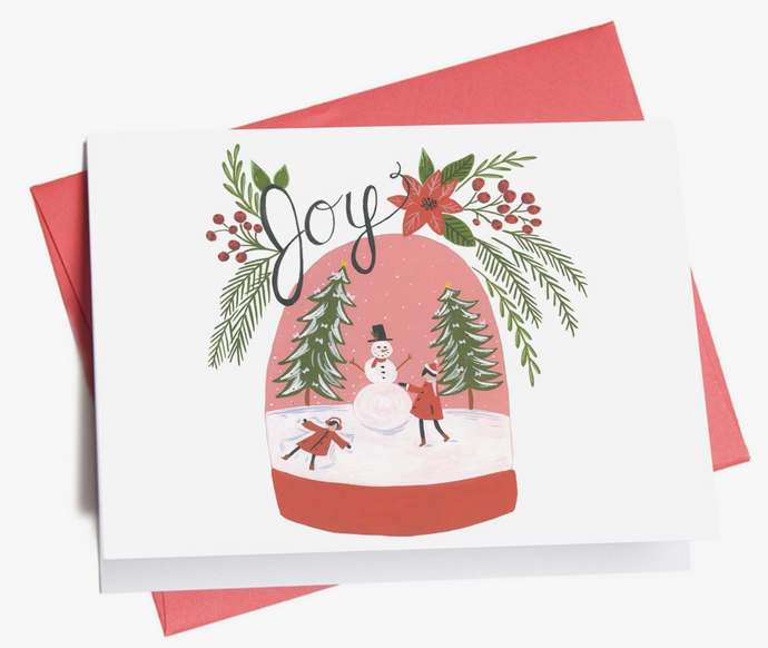 Joy Snow Globe Card