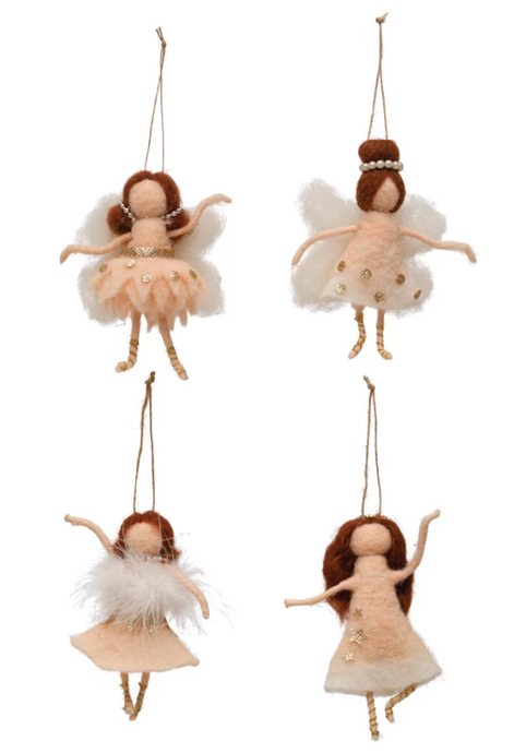 Wool Felt Ballerina Ornament - 4 Styles