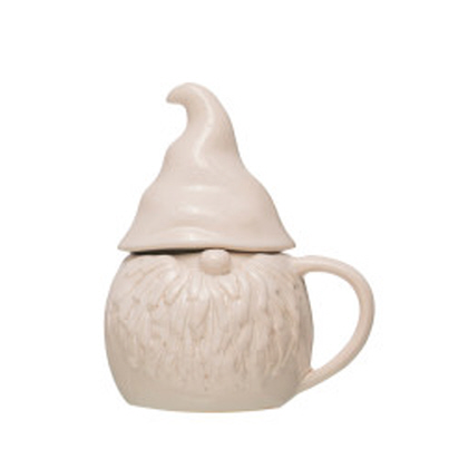 Stoneware Gnome Covered Mug - 8oz.