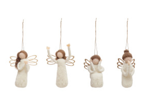 Wool Felt Angel Ornament - 4 Styles