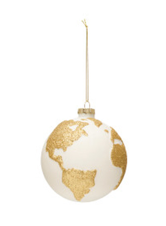 Hand-Painted Glass Globe Ornament