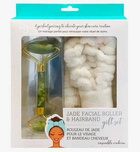 Jade Facial Roller & Hairband Set - Relaxus