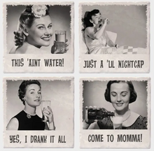 Load image into Gallery viewer, Retro Drunk Gals Coaster Set Of 4