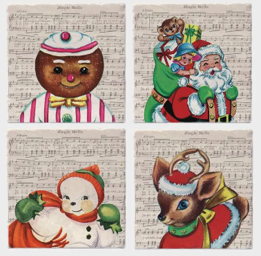 Vintage Christmas Icons - Versatile Coasters