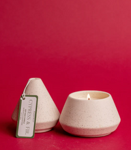 Load image into Gallery viewer, Small Cypress Fir White Speckled Tree Stack Candle