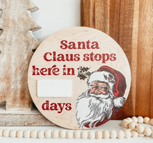 Load image into Gallery viewer, Vintage Santa Christmas Countdown Mini Sign