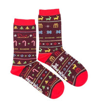 Load image into Gallery viewer, Women&#39;s Christmas Sleigh Ride Socks - Friday Sock Co.