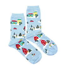 Load image into Gallery viewer, Women&#39;s Christmas Village Socks - Friday Sock Co.