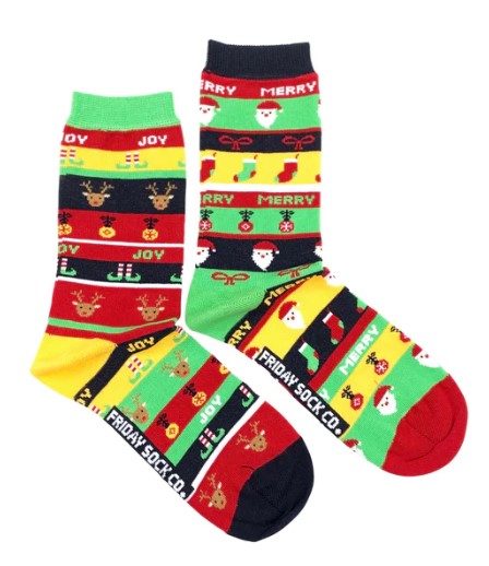 Women's Christmas Merry & Joy Socks - Friday Sock Co.
