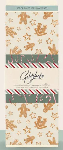 3pk Set Goldilocks Beeswax Wrap - Gingerbread