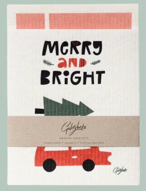 Merry & Bright Swedish Dishcloth