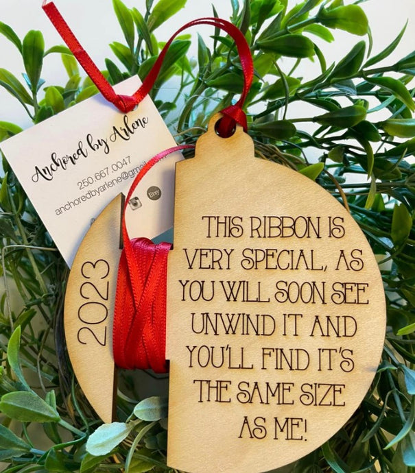 Ribbon 2023 Ornament - Anchored by Arlene