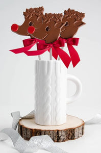 Milk Chocolate Rudolph Lollipop - Saxon Chocolates